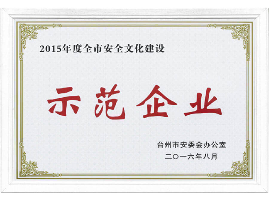 安全文化建设示范企业
